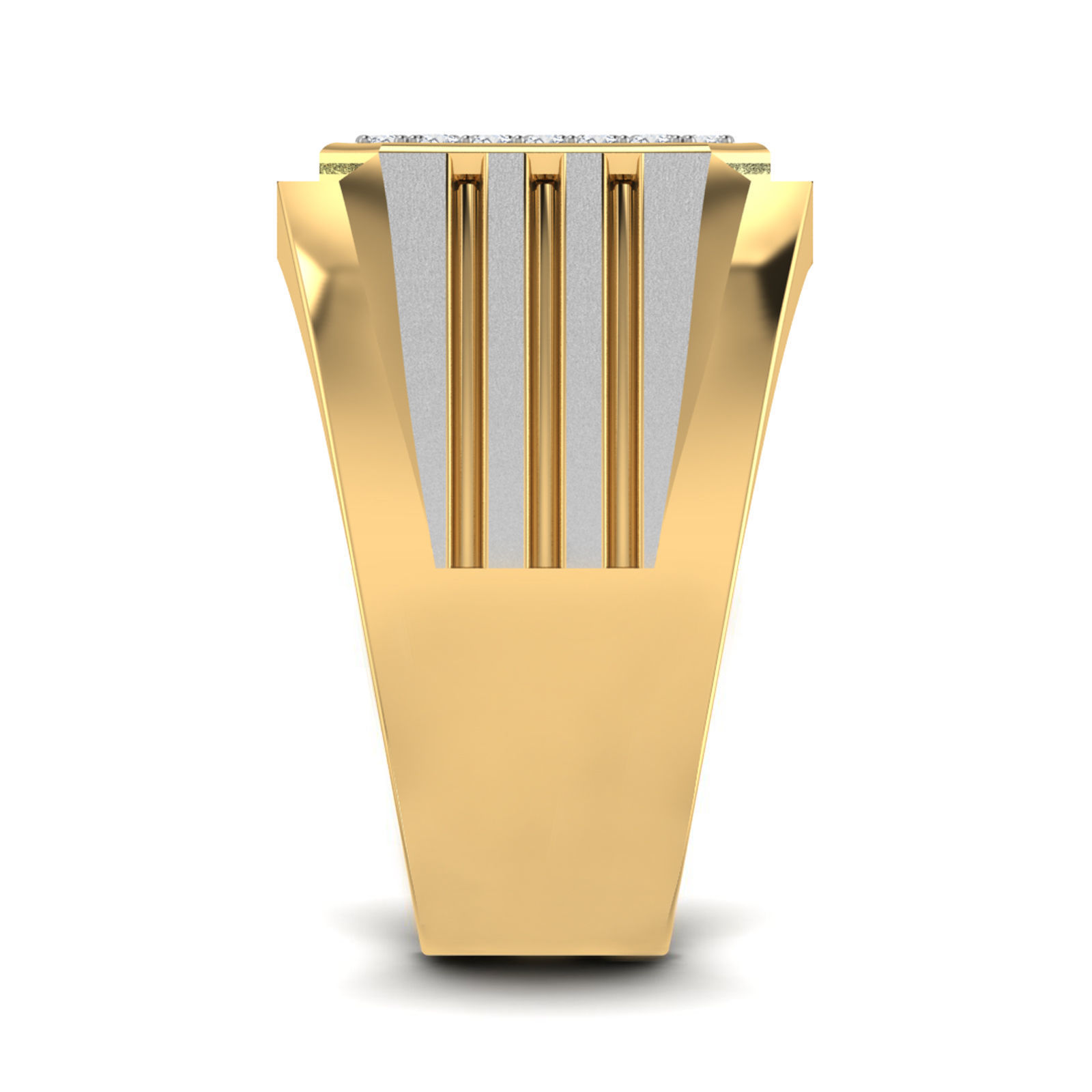 Gents Diamond Ring 3dm render details 3D print model_2