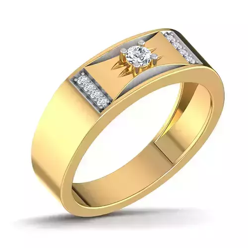 Gents Diamond Ring 3dm render details
