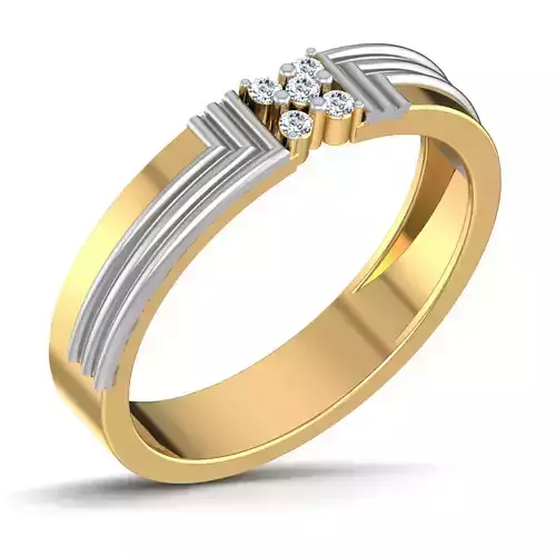 Gents Diamond Ring 3dm render details