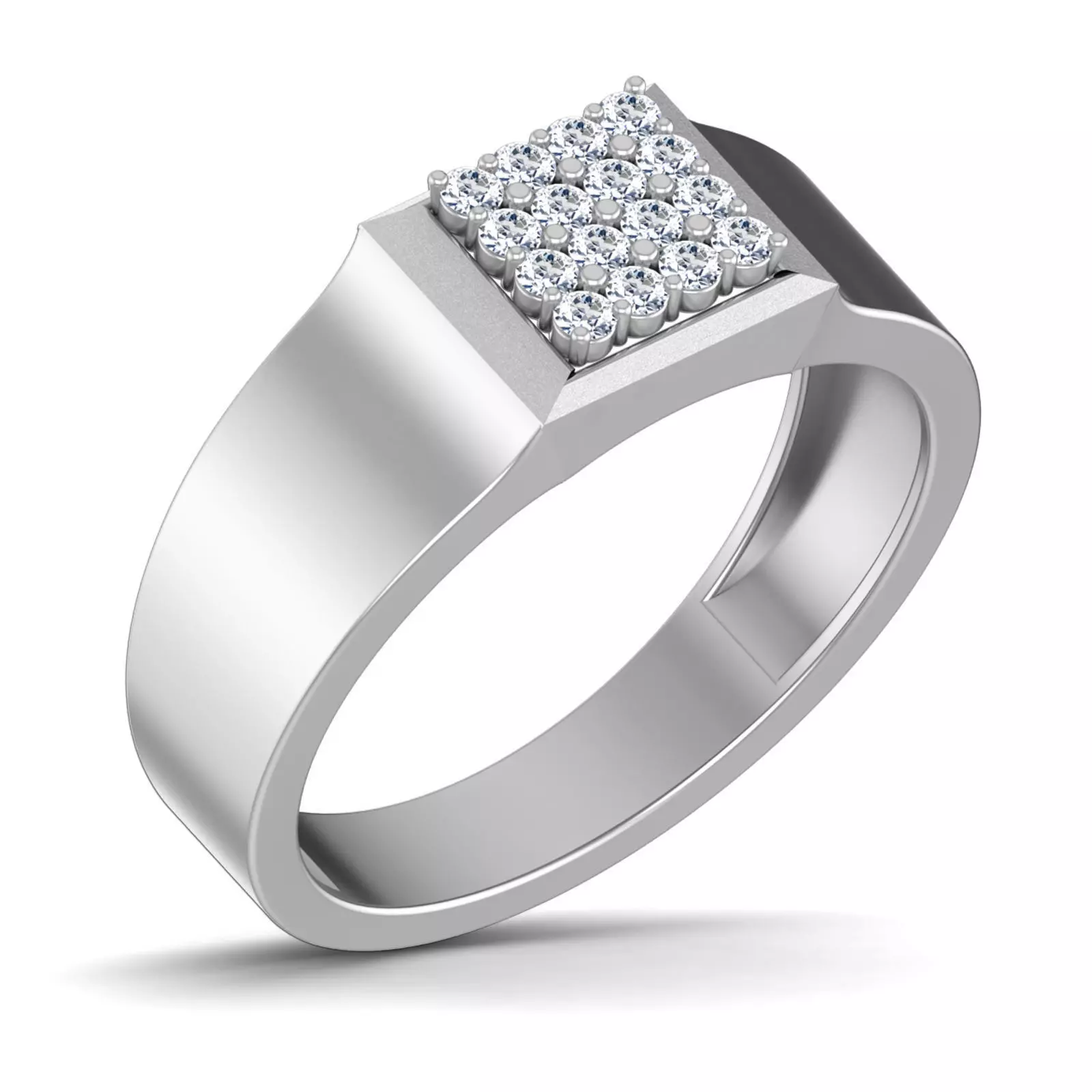 Gents Diamond Ring 3dm render details 3D print model