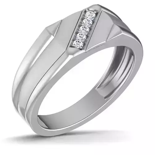 Gents Diamond Ring 3dm render details 3D print model