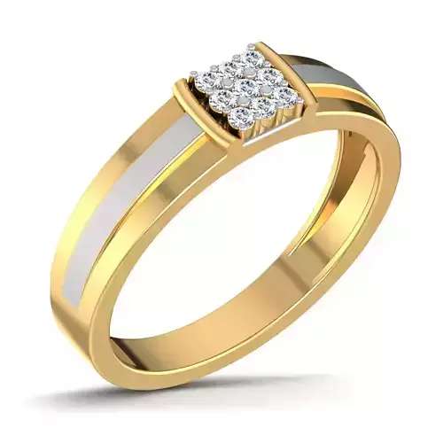 Gents Diamond Ring 3dm render details 3D print model