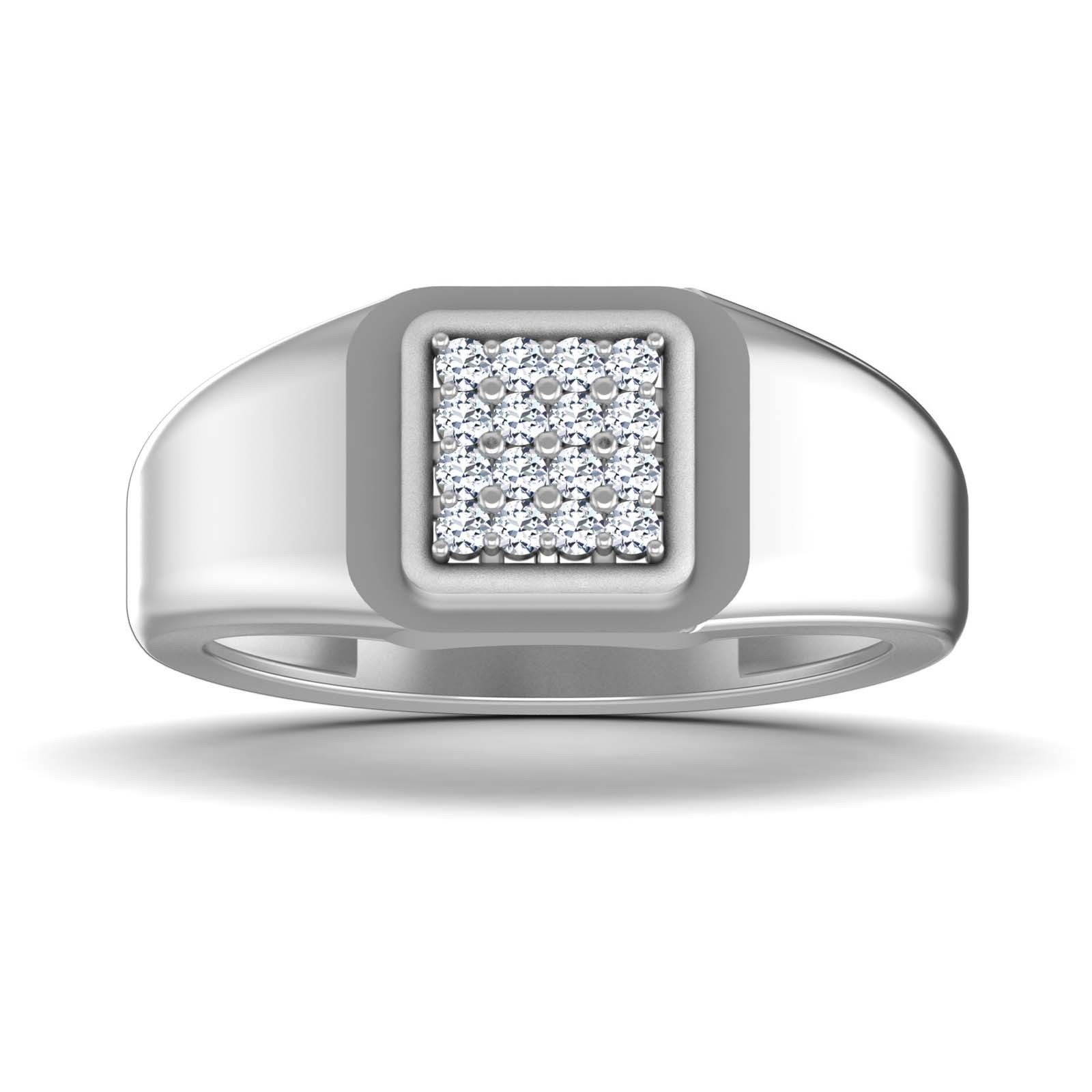 Gents Diamond Ring 3dm render details 3D print model_3