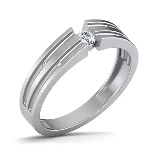 Gents Diamond Ring 3dm render details 3D print model