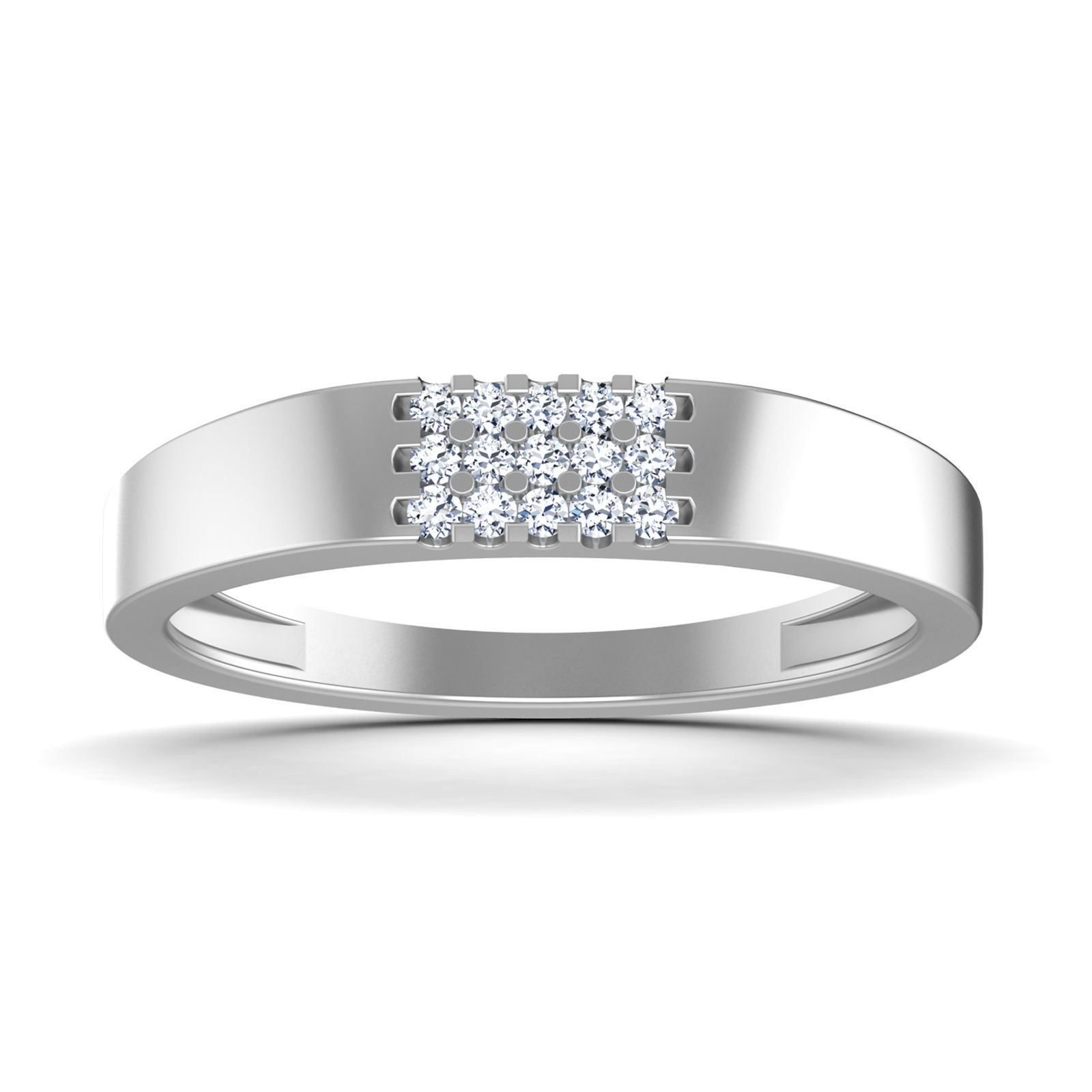 Gents Diamond Ring 3dm render details 3D print model_3