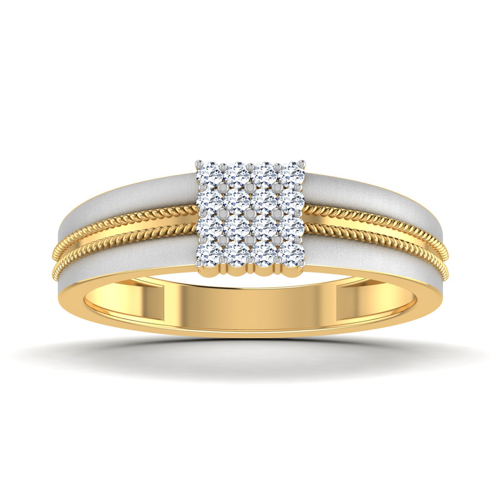 Gents Diamond Ring 3dm render details 3D print model_3