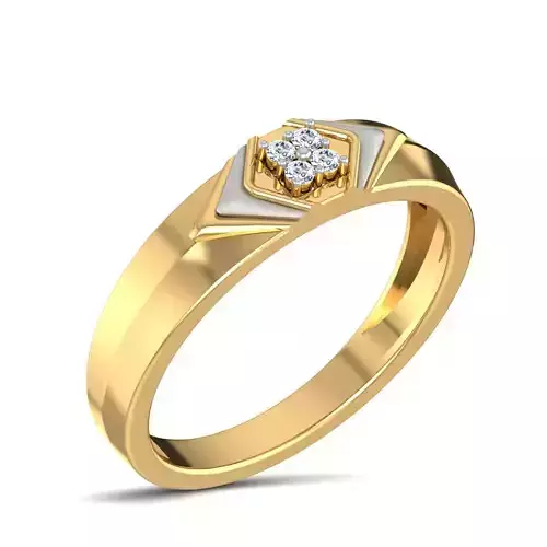 Gents Diamond Ring 3dm render details 3D print model