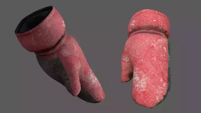 Mittens glove Low-poly 3D model