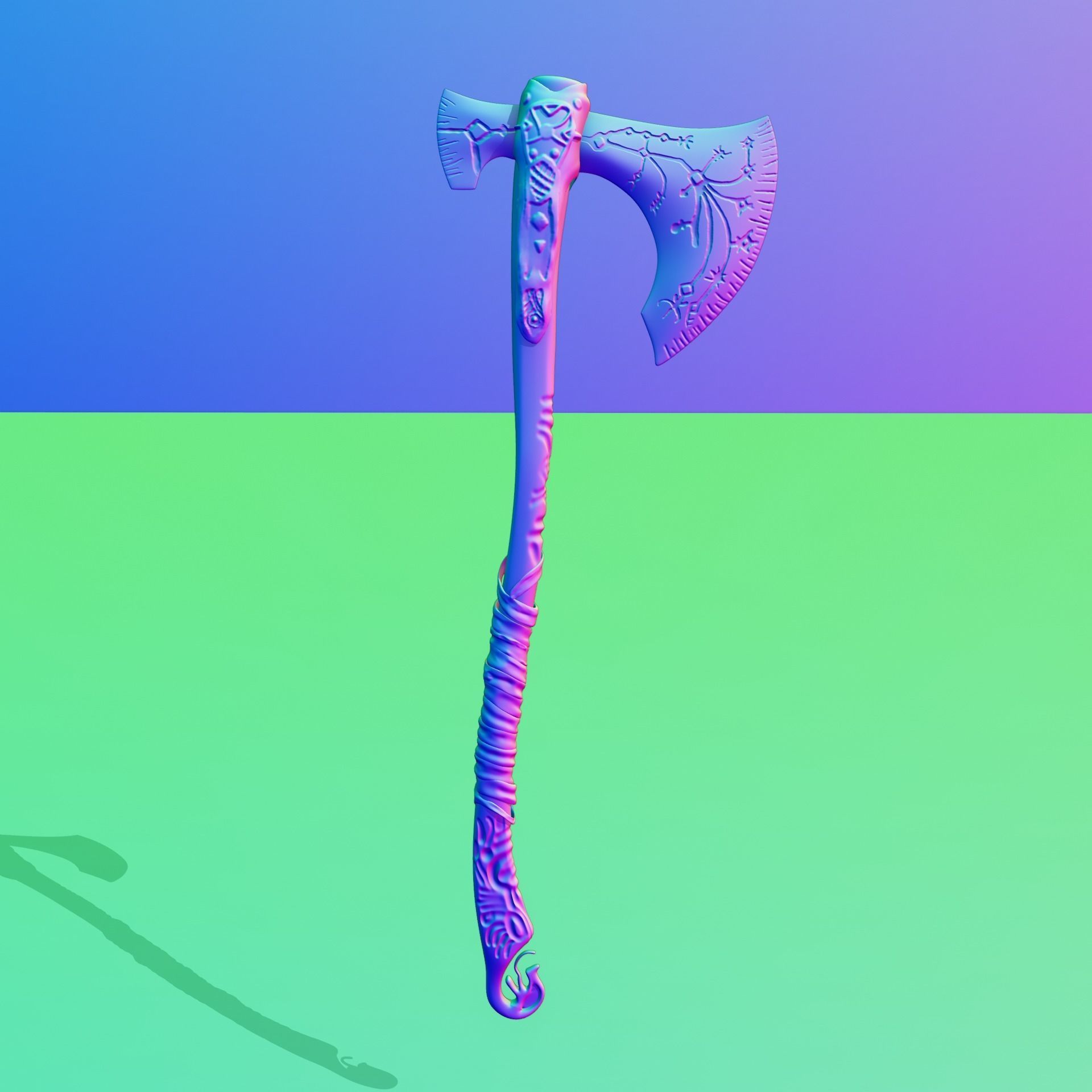 Leviathan Axe Model  Low-poly 3D model_7