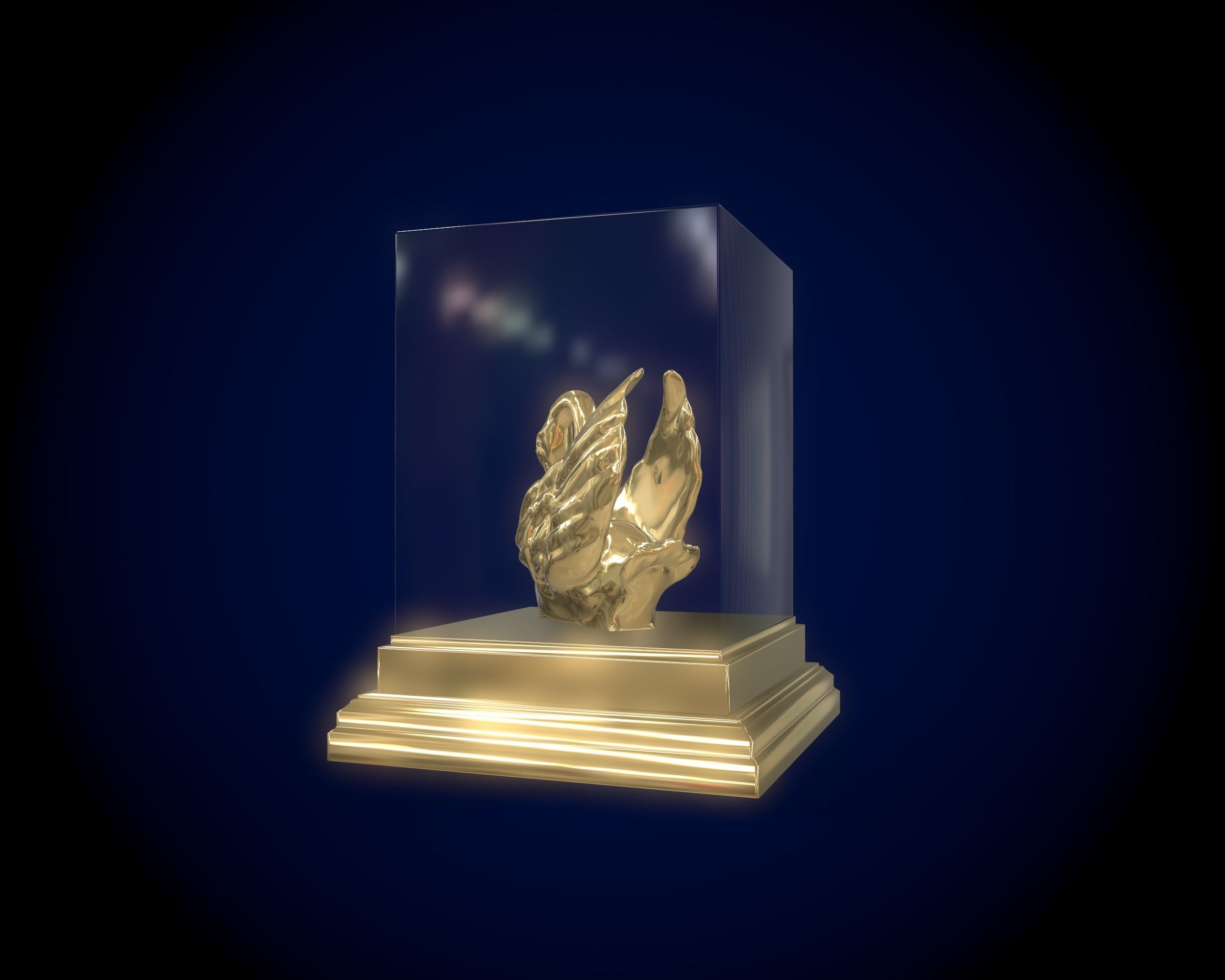 Gold Swan 3D model_10