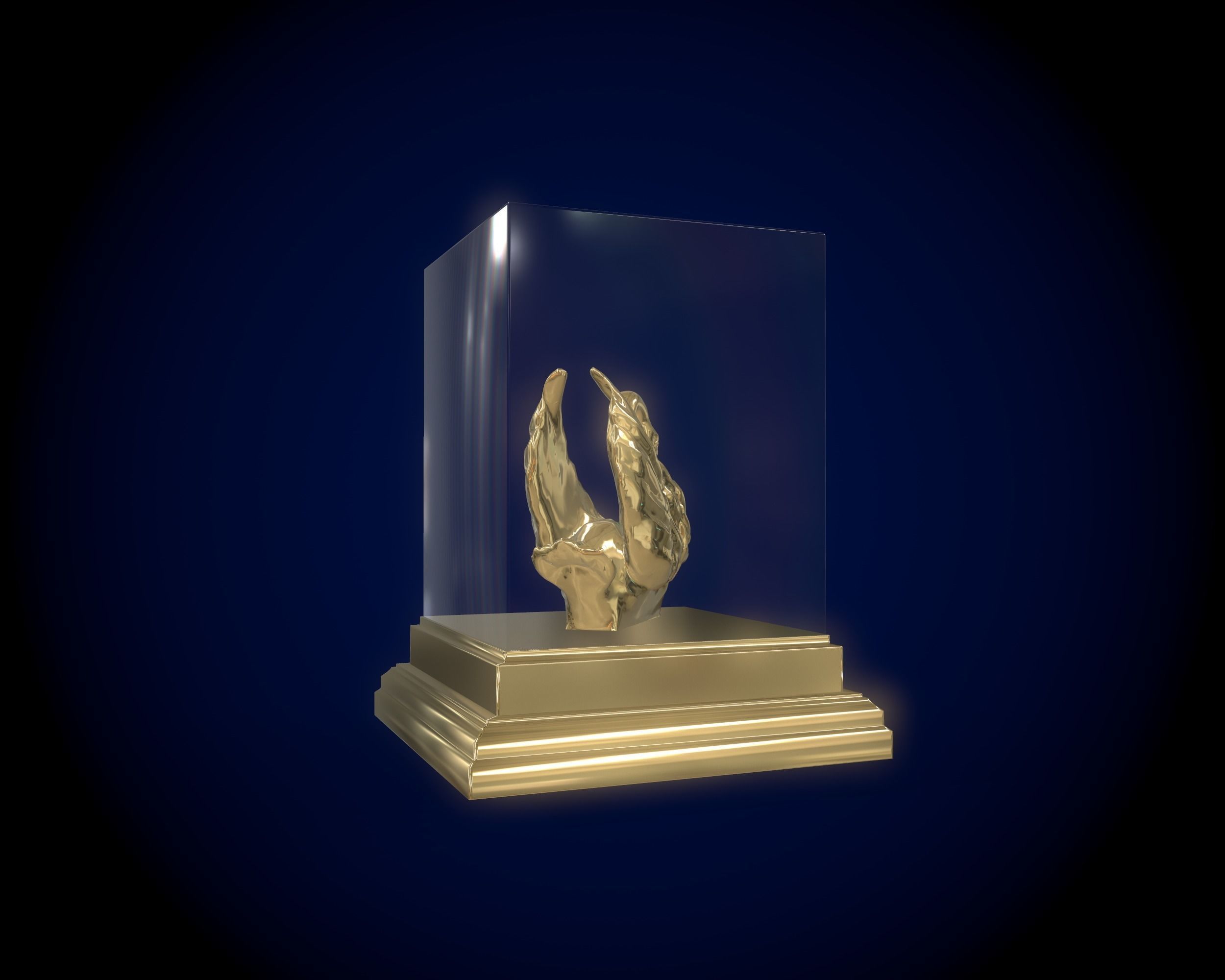 Gold Swan 3D model_8
