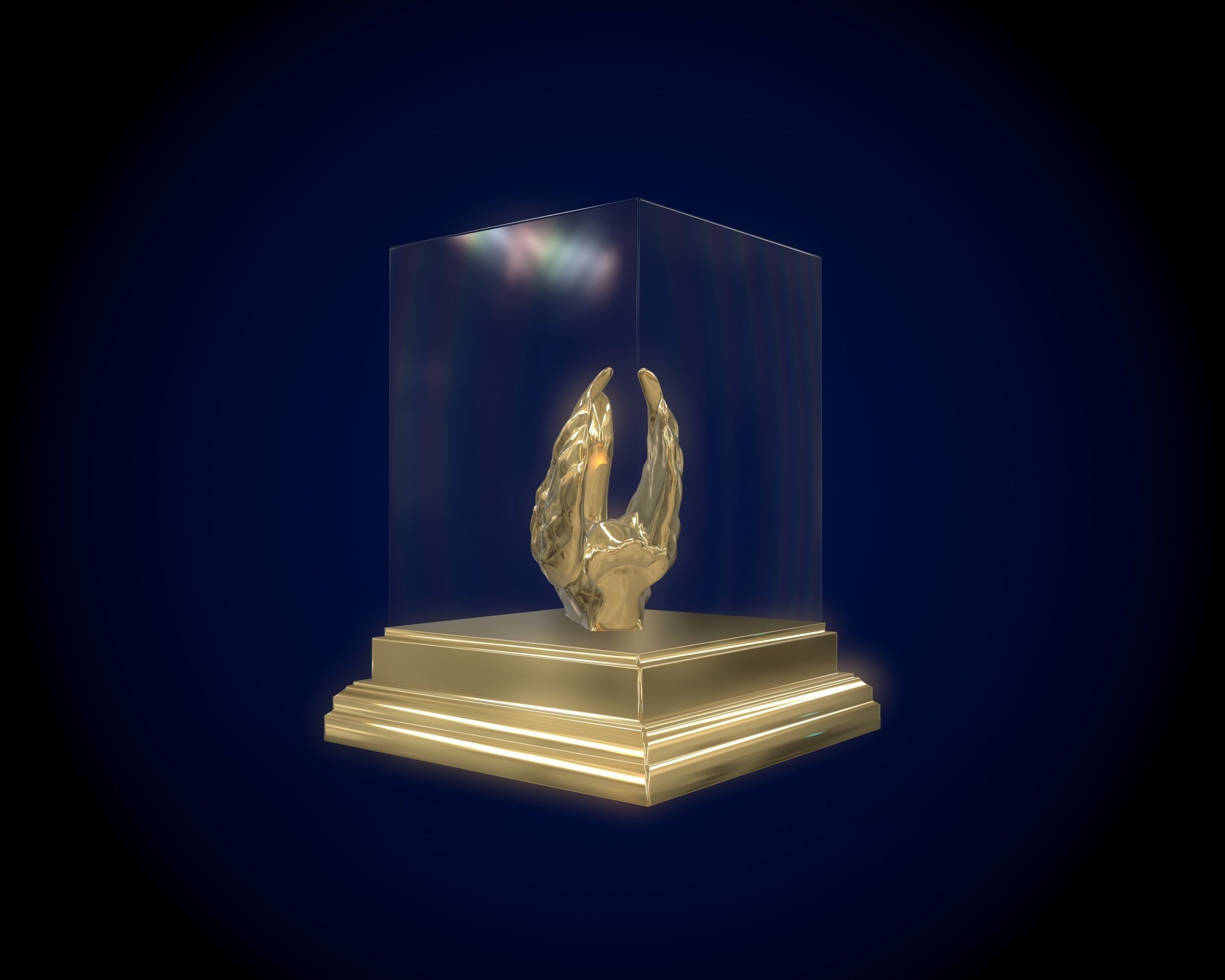 Gold Swan 3D model_3