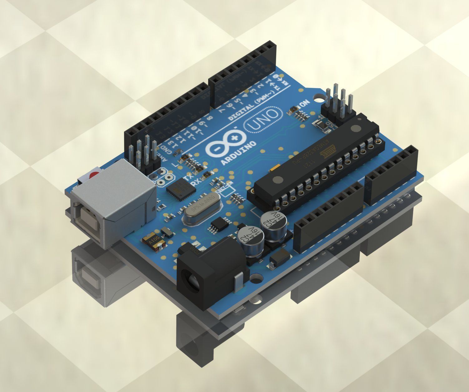 Arduino Uno Rev 3 in solidworks 3D model | CGTrader