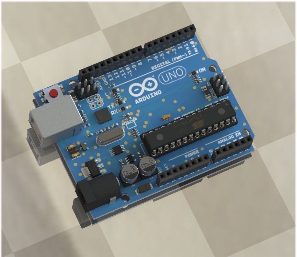 Arduino Uno Rev 3 in solidworks 3D model_1