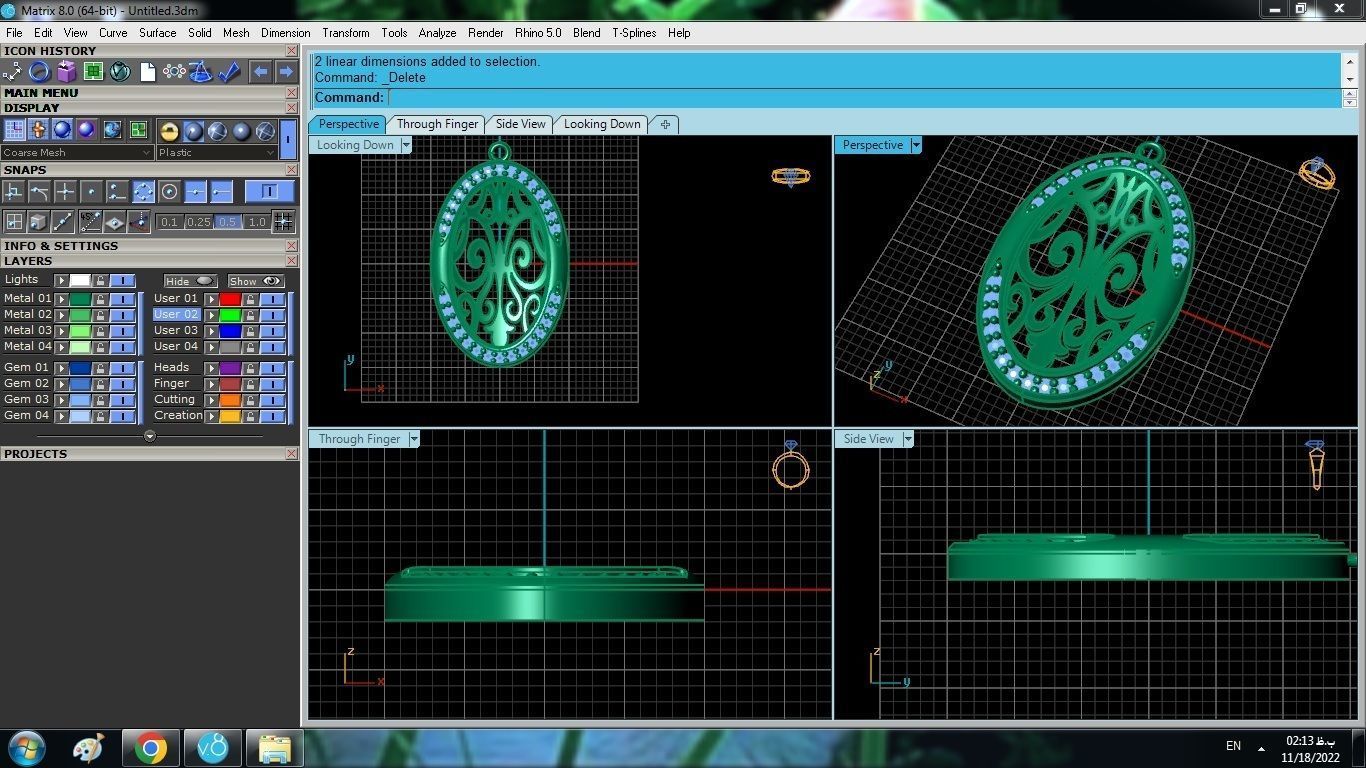 Oval Pendant 3D print model_5