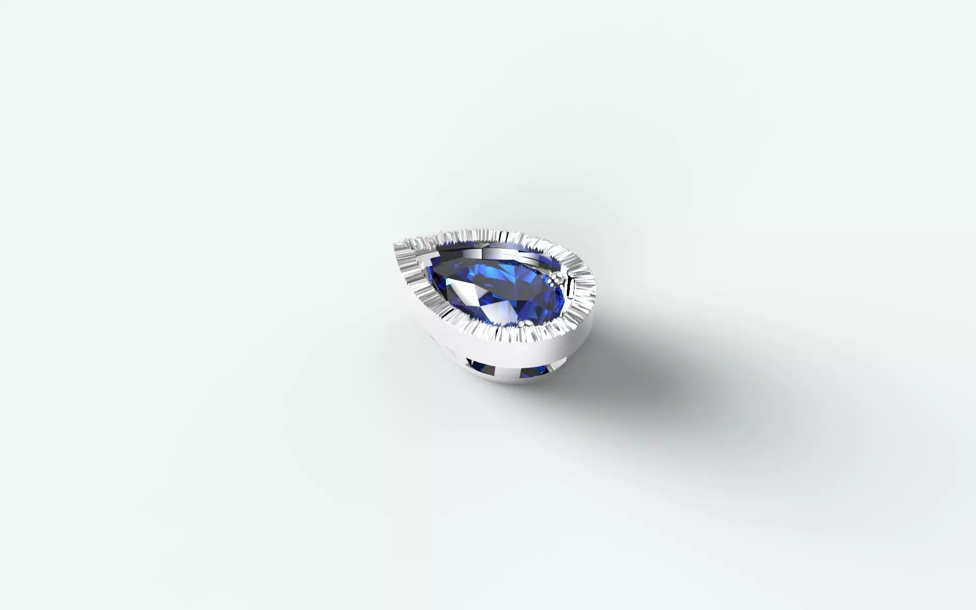 Drop pendant 3D print model_0