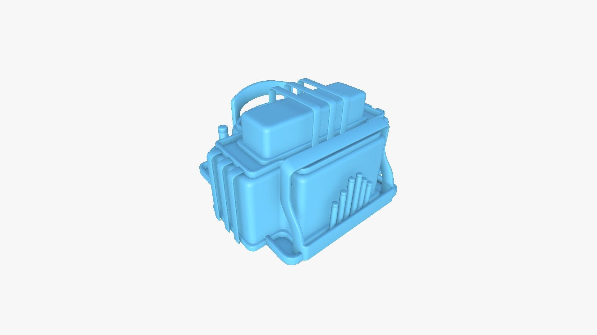 SciFi Bank A10 Abandoned - Sci Fi Exterior Design Low-poly 3D model_10