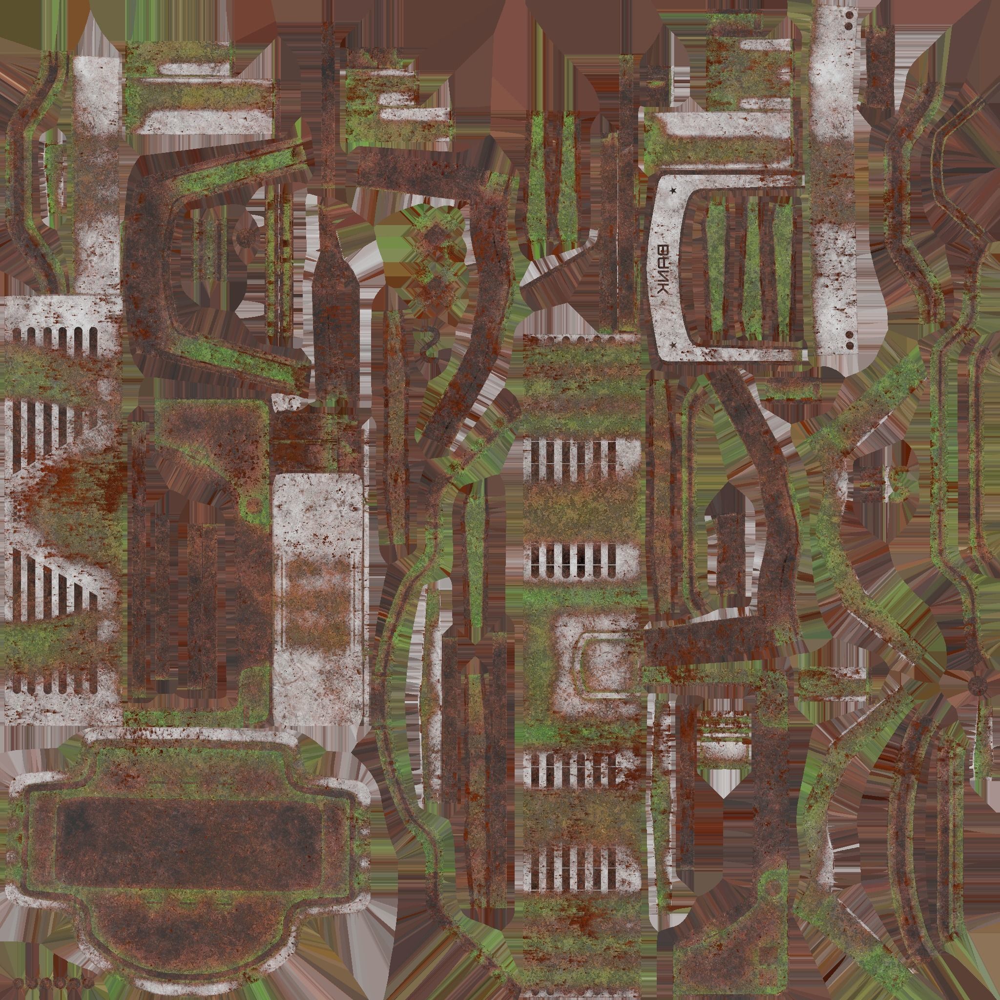 SciFi Bank A10 Abandoned - Sci Fi Exterior Design Low-poly 3D model_22