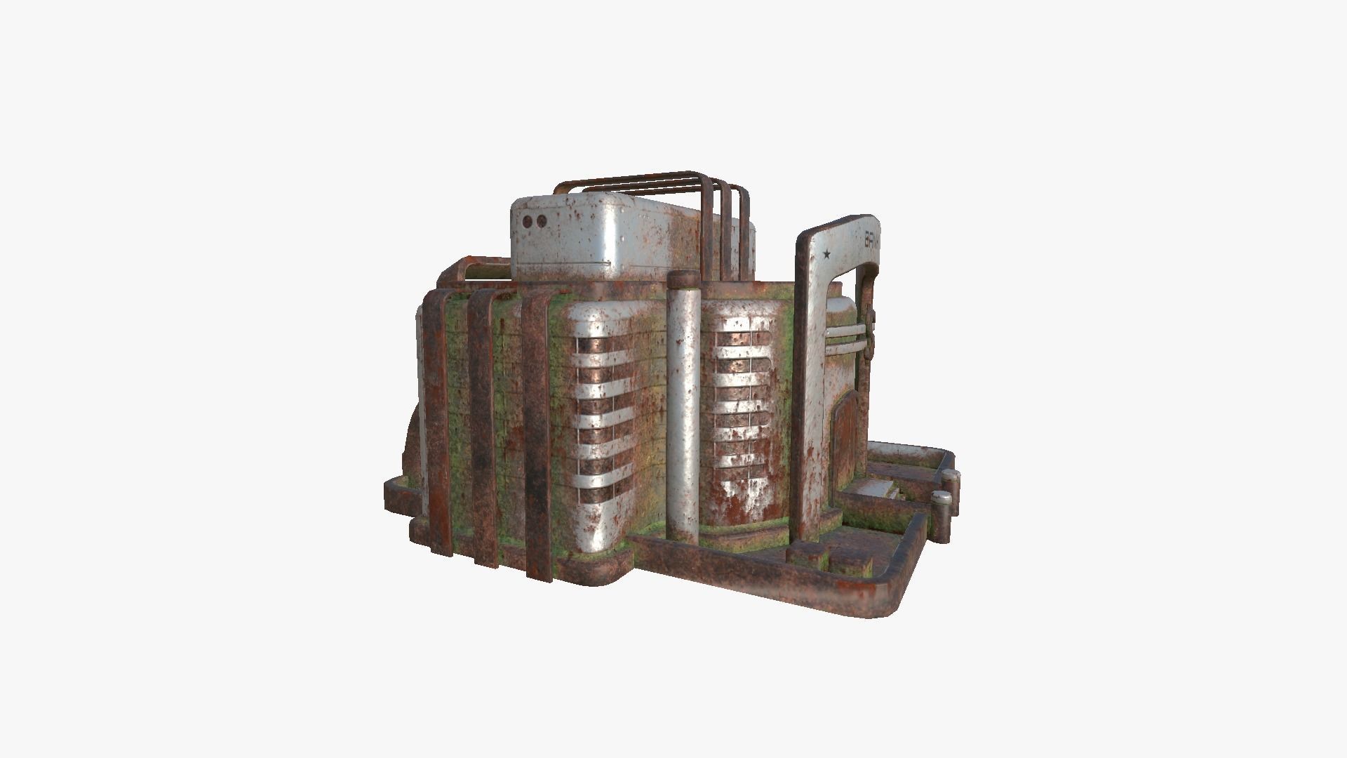 SciFi Bank A10 Abandoned - Sci Fi Exterior Design Low-poly 3D model_3