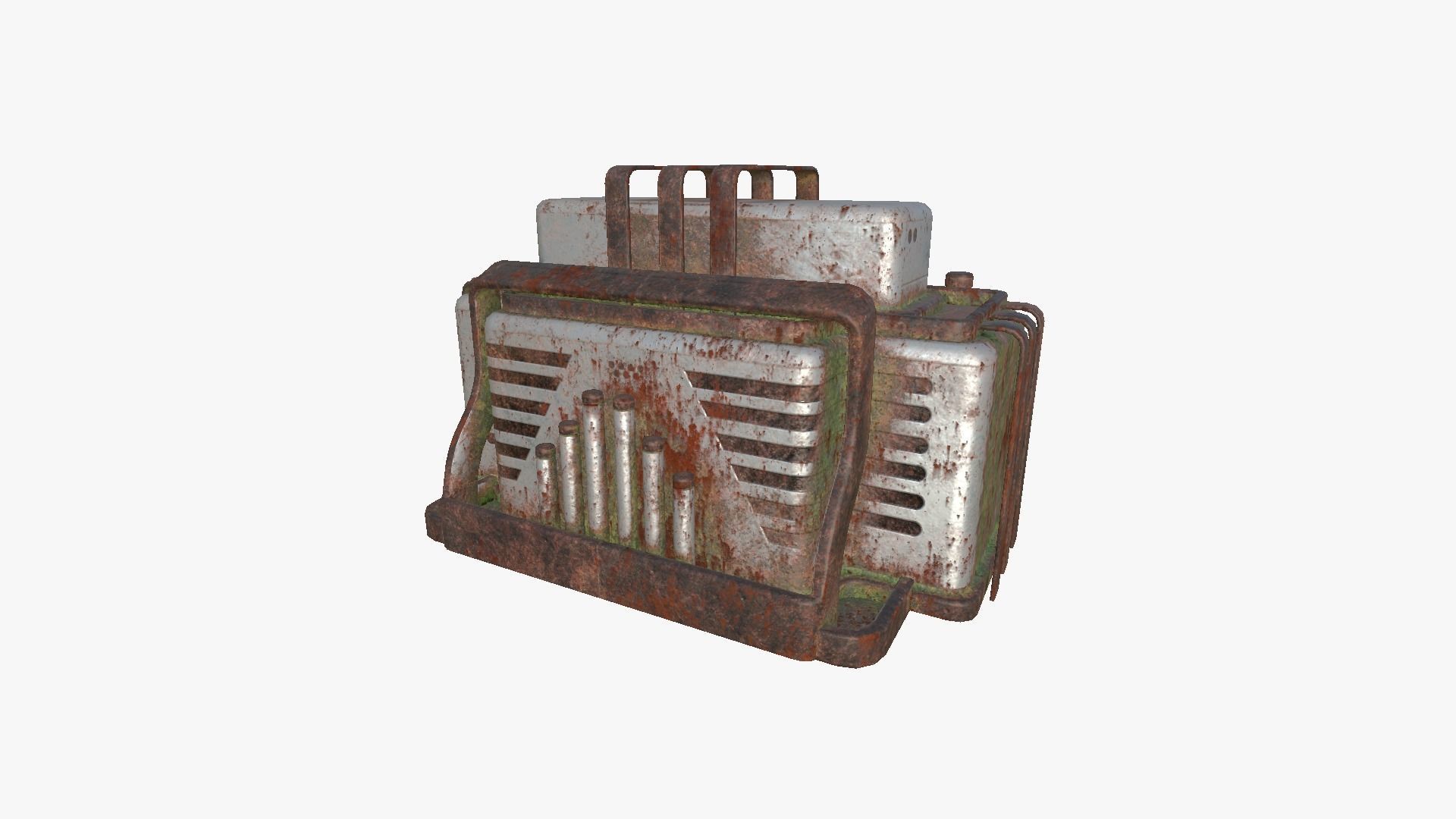 SciFi Bank A10 Abandoned - Sci Fi Exterior Design Low-poly 3D model_2