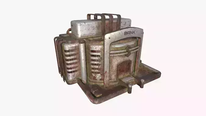 SciFi Bank A10 Abandoned - Sci Fi Exterior Design Low-poly 3D model