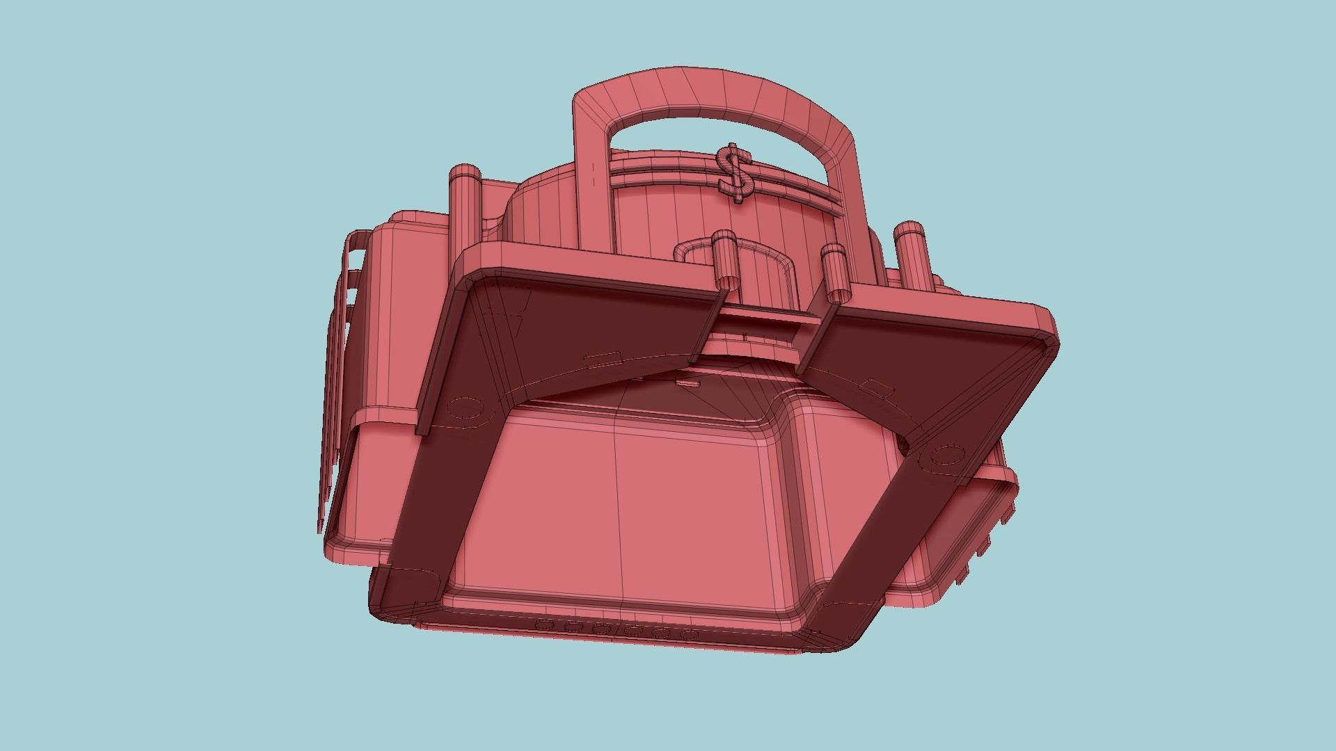 SciFi Bank A10 Abandoned - Sci Fi Exterior Design Low-poly 3D model_16