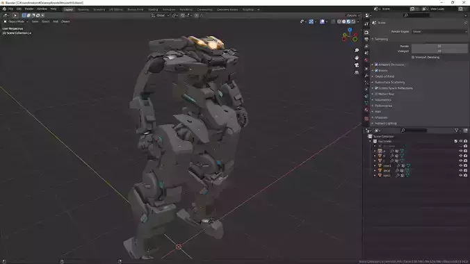 scifi-model555 robot 3D model