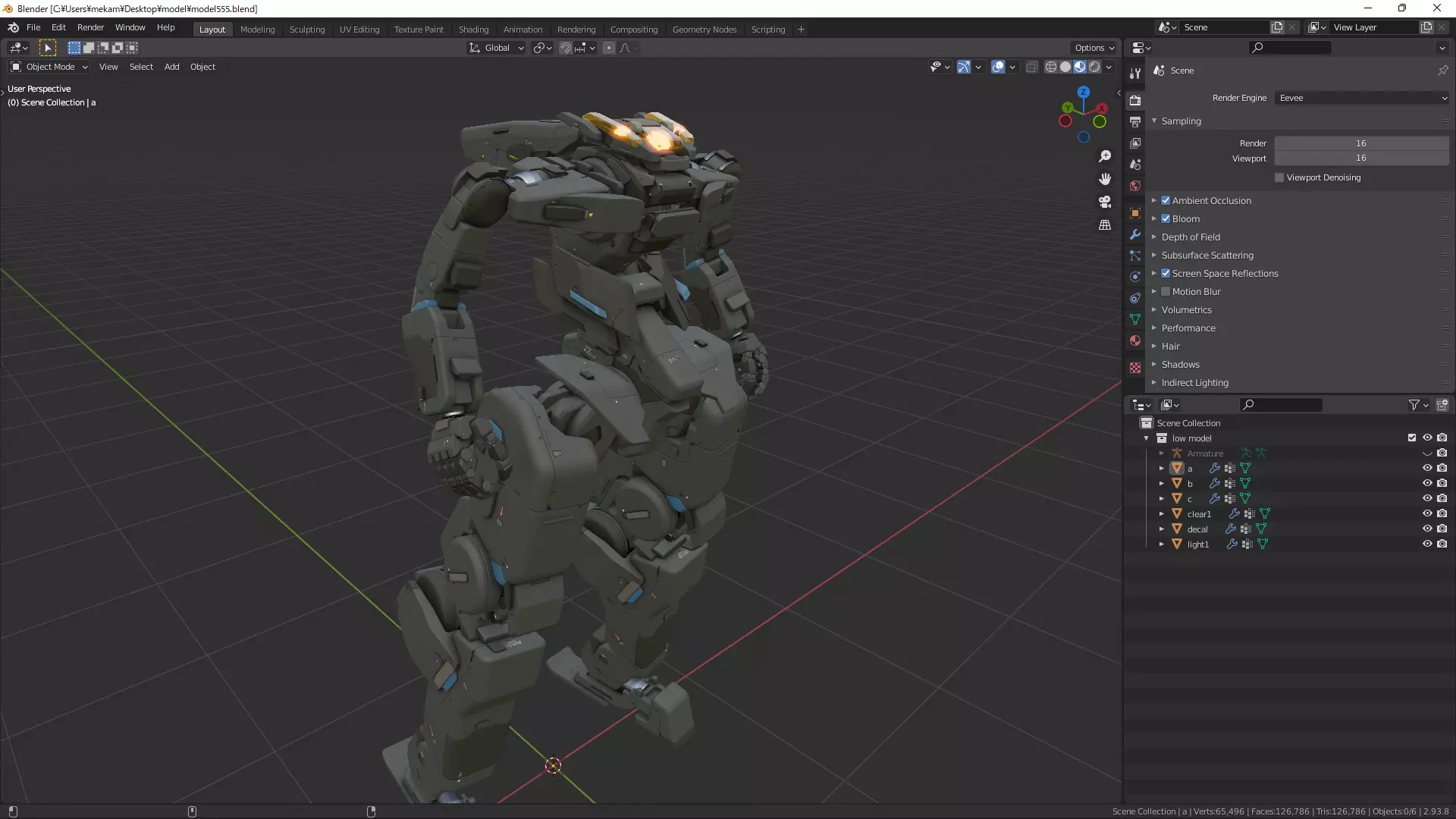 scifi-model555 robot 3D model_0