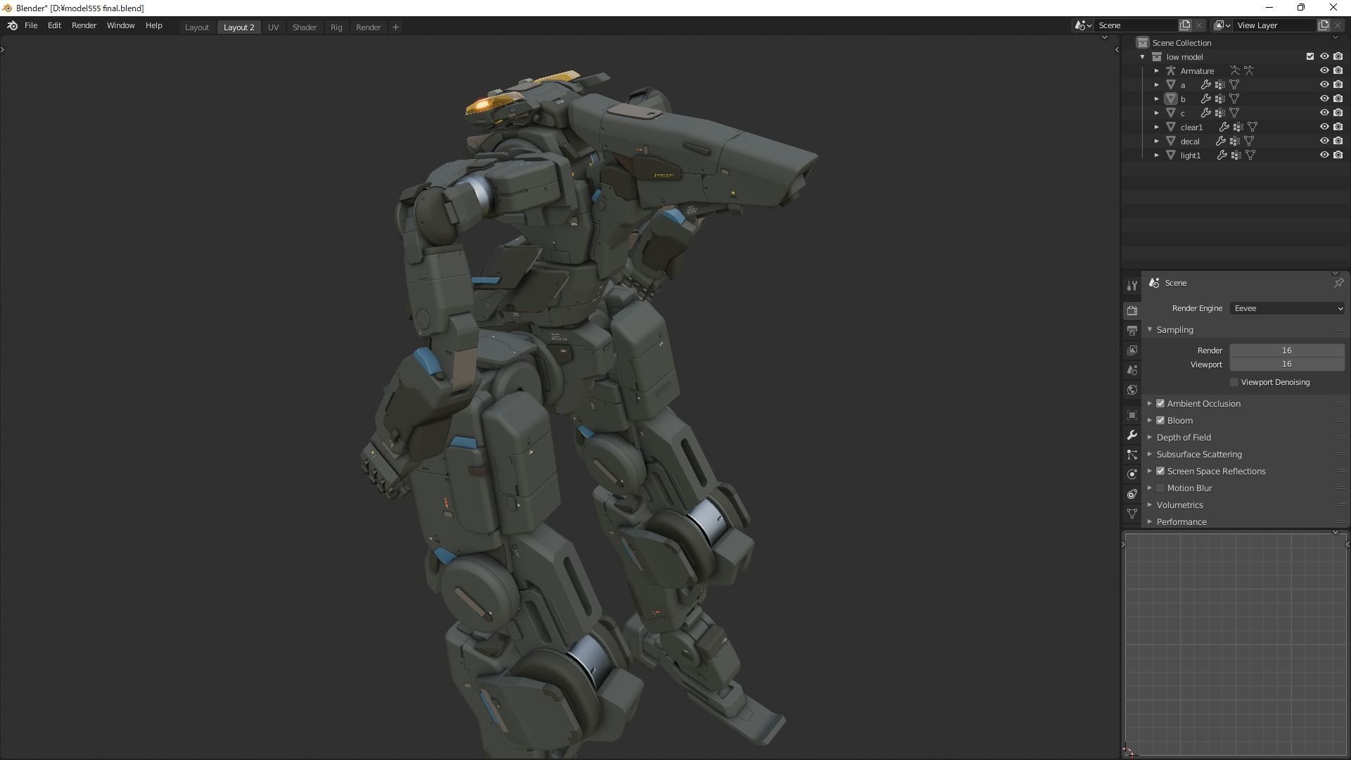 scifi-model555 robot 3D model_2