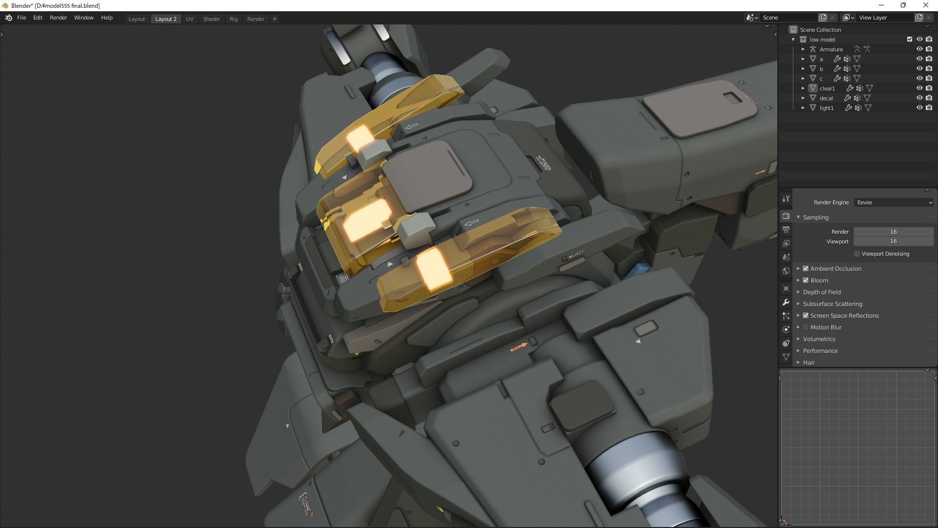 scifi-model555 robot 3D model_5