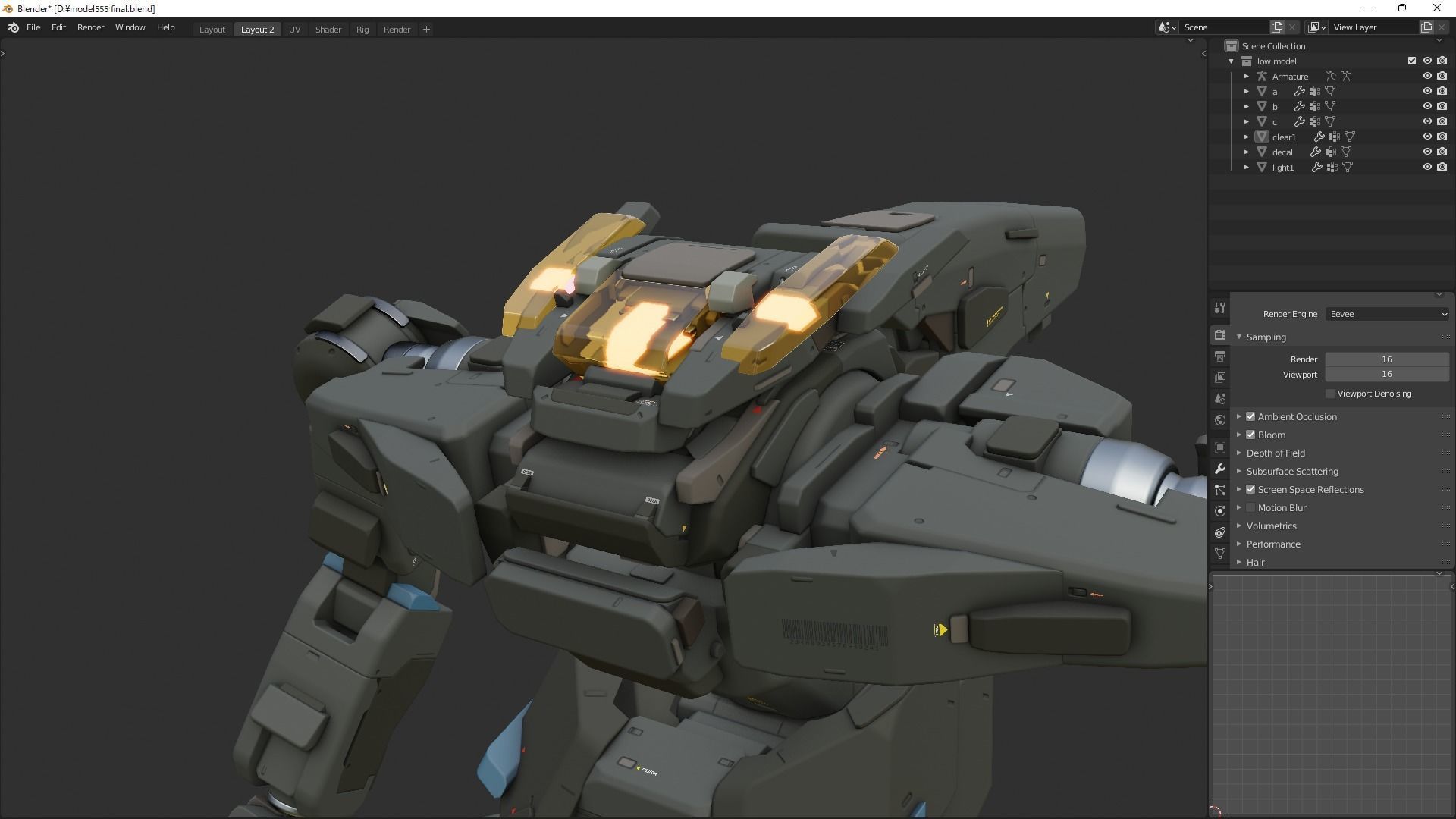 scifi-model555 robot 3D model_4