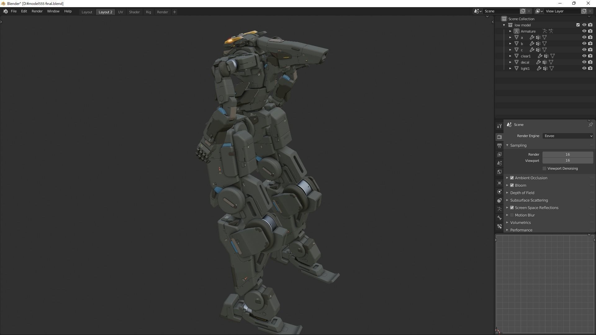 scifi-model555 robot 3D model_3