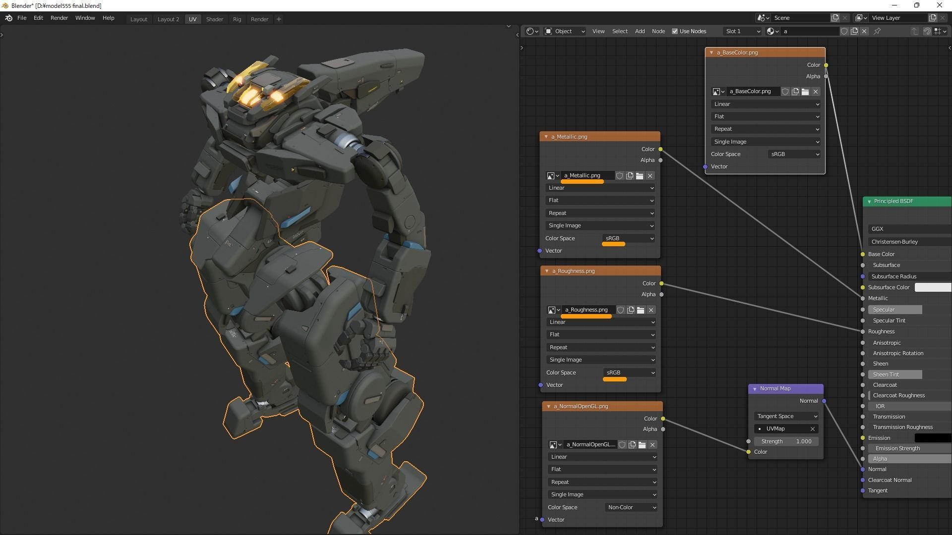 scifi-model555 robot 3D model_12