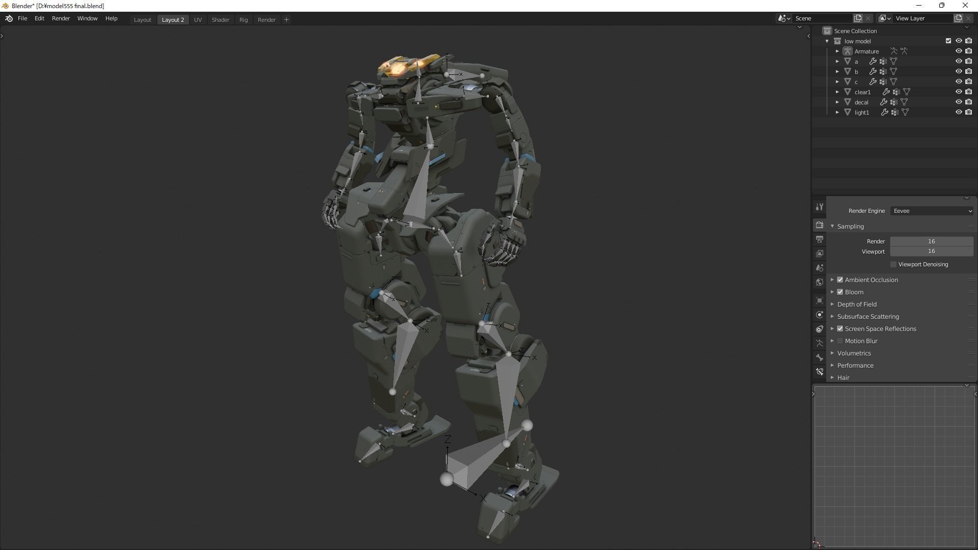 scifi-model555 robot 3D model_7