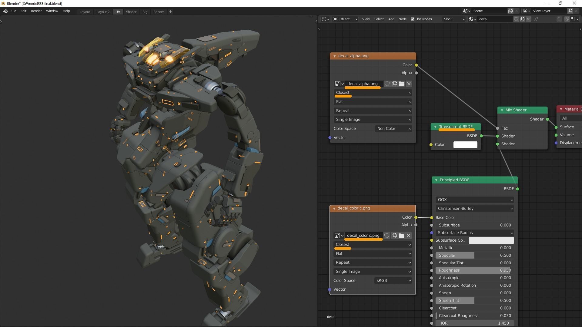 scifi-model555 robot 3D model_14