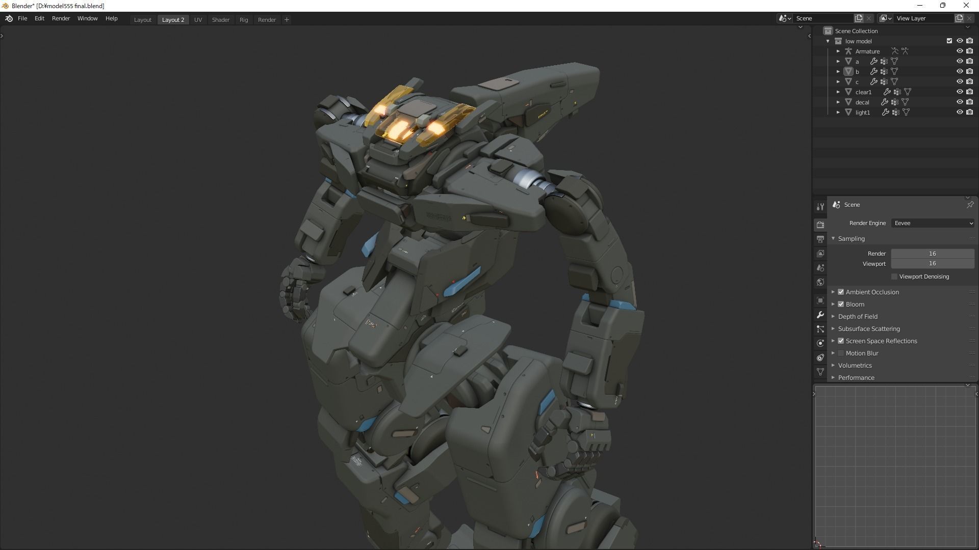 scifi-model555 robot 3D model_1