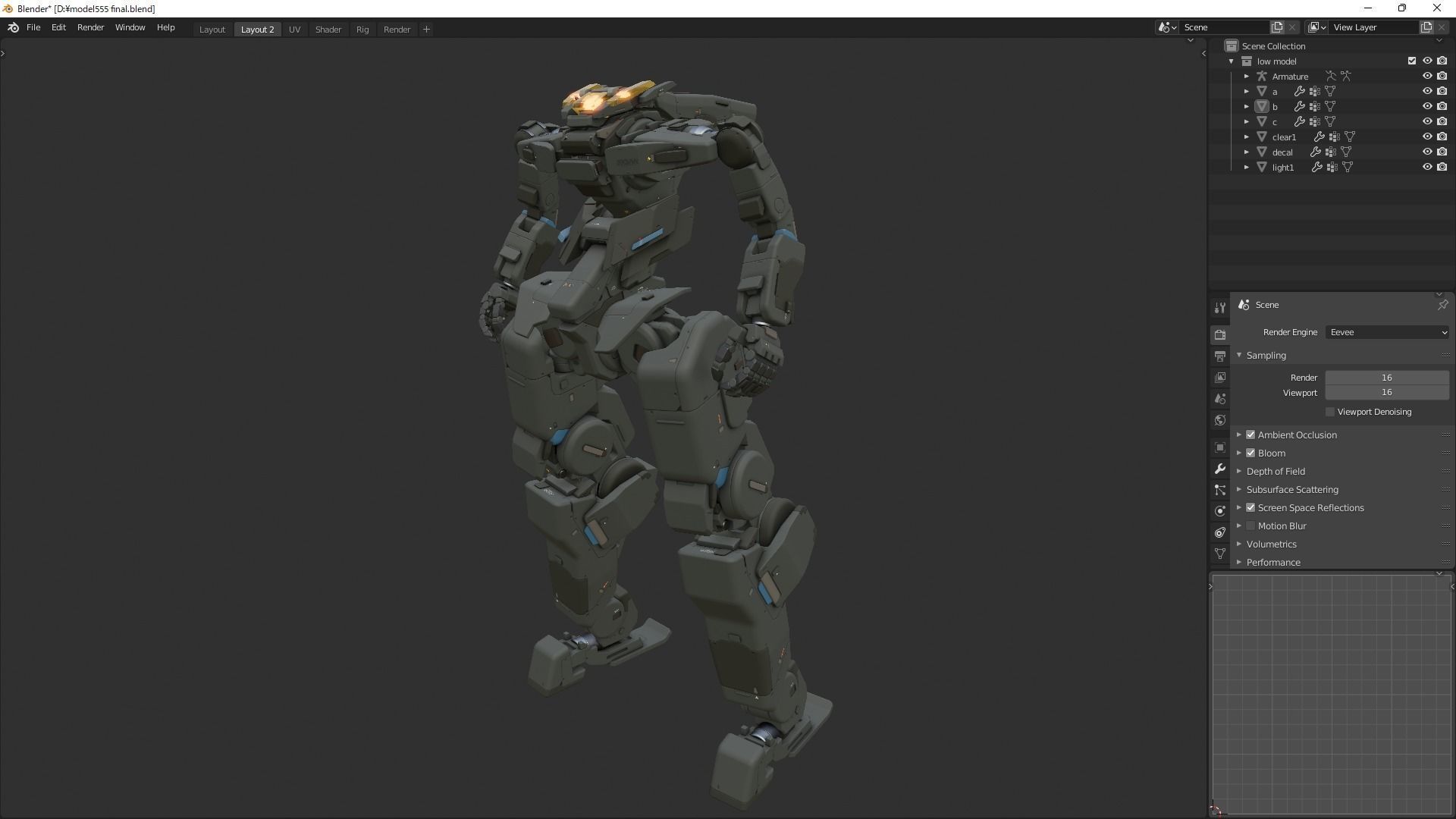 scifi-model555 robot 3D model_6