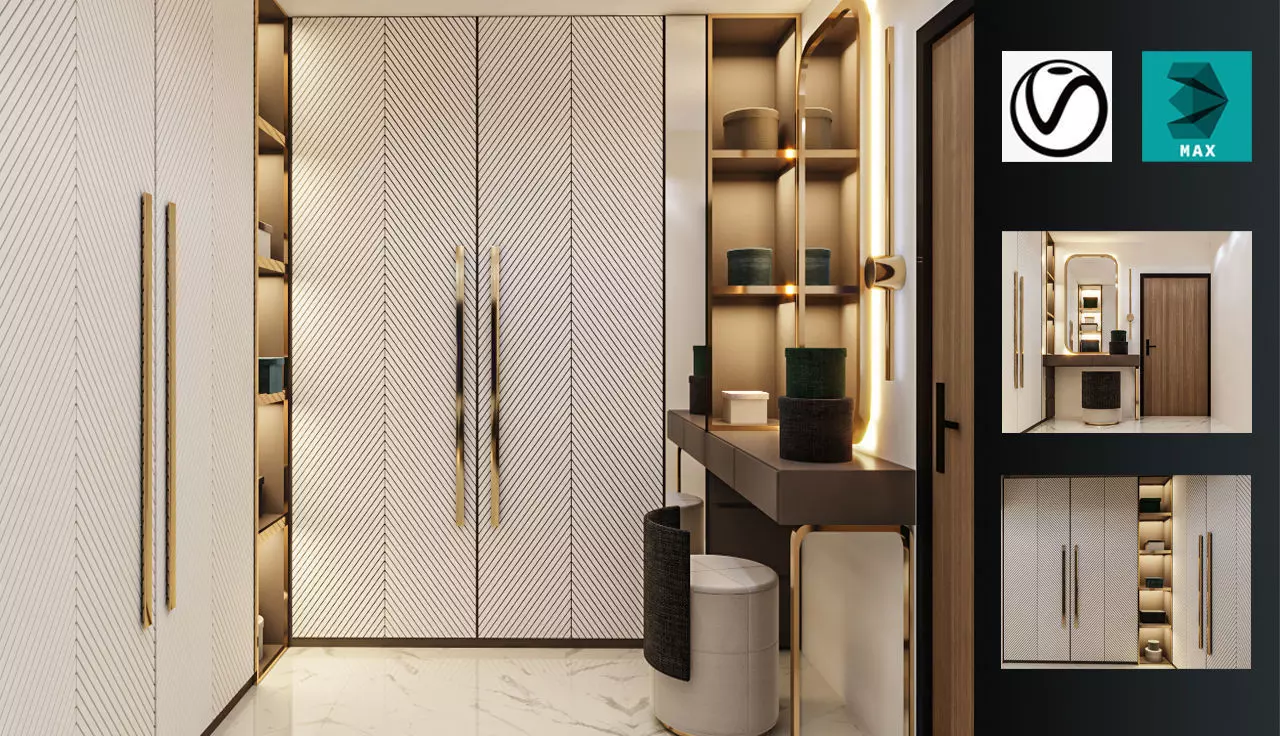 Dressing Room modern02 Free 3D model