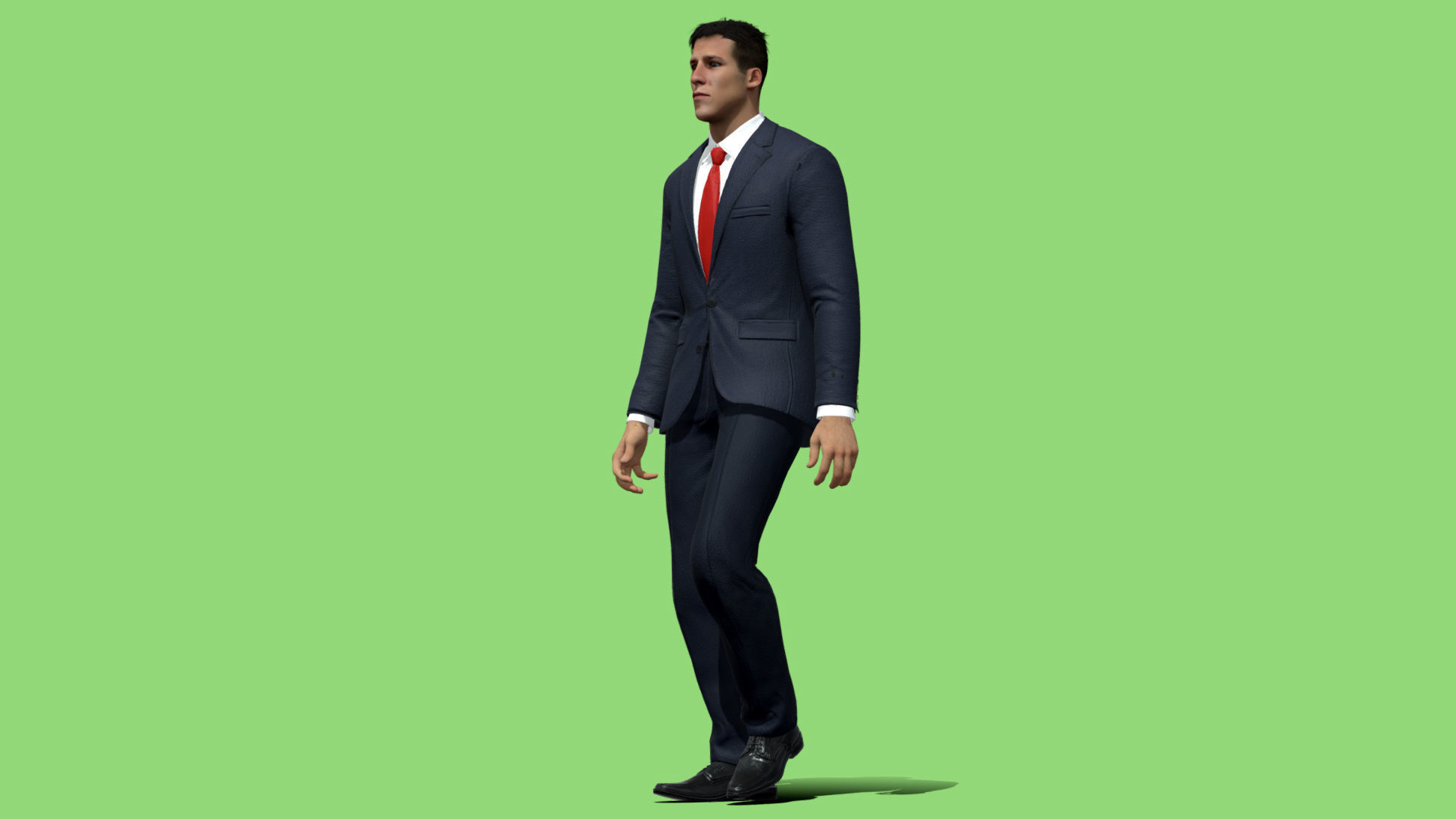 Rigged businessman 3D model_2