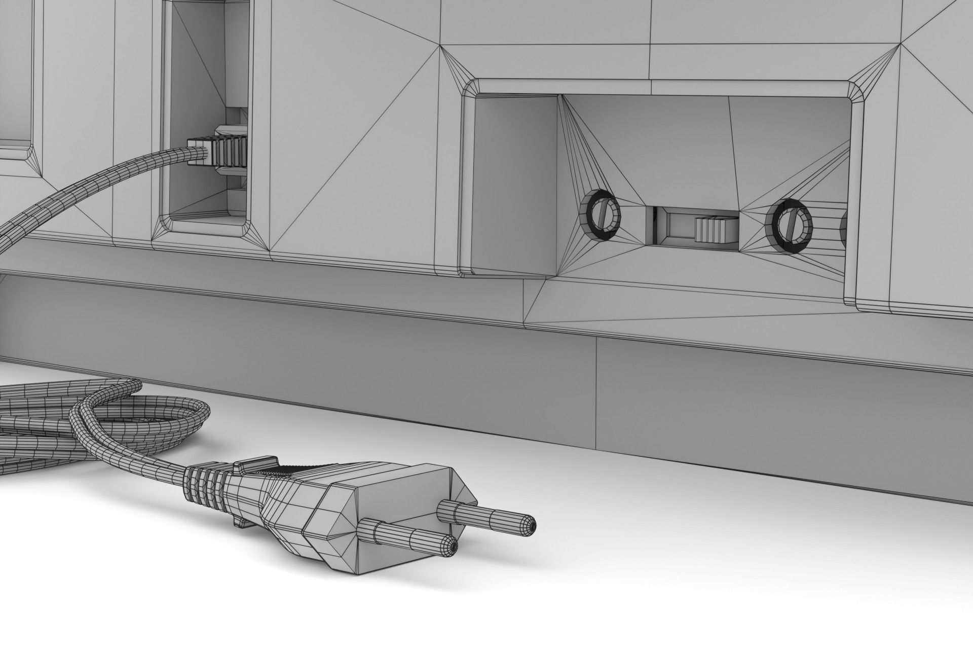 Vintage TV 3D model_22