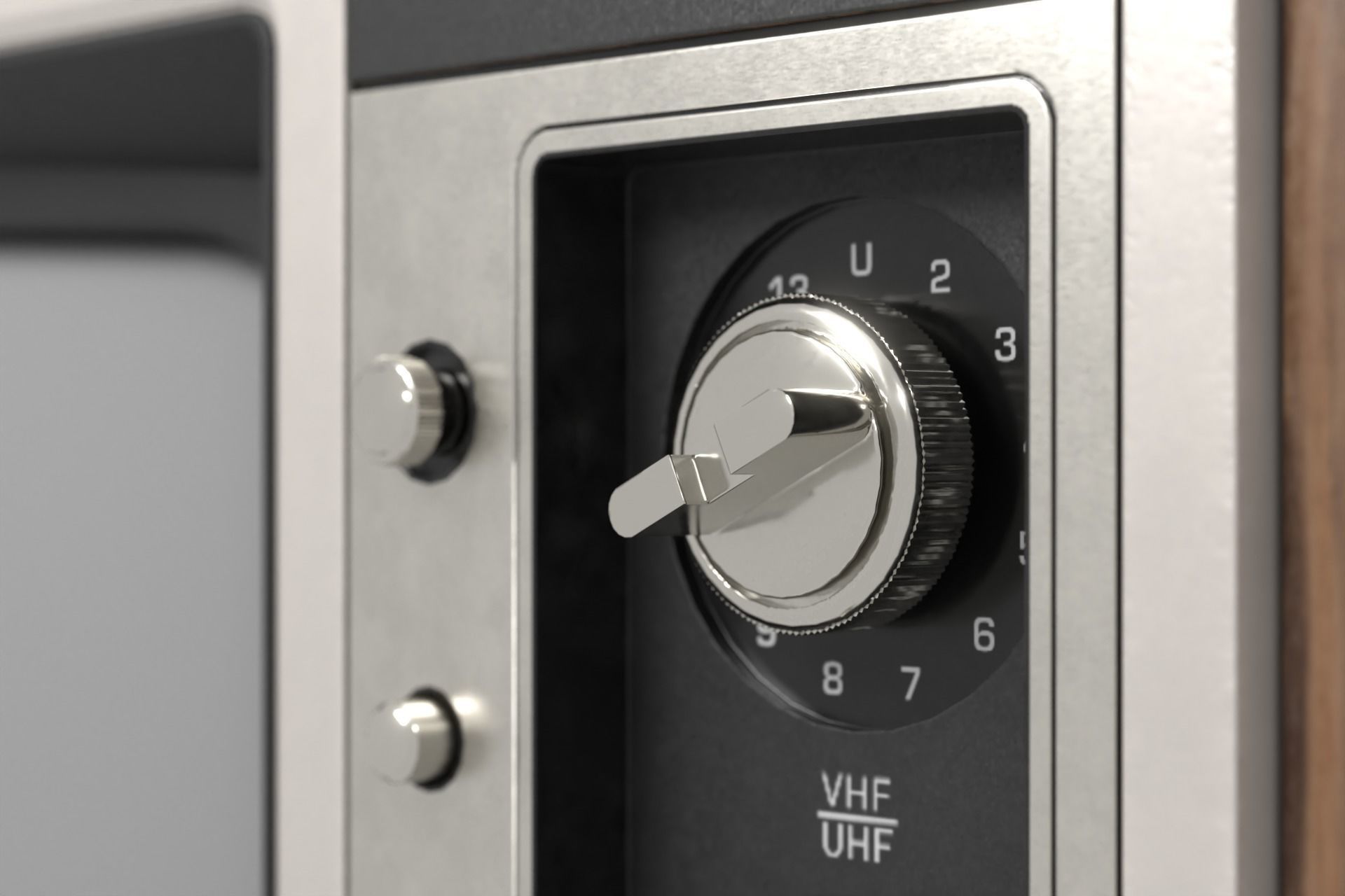 Vintage TV 3D model_3