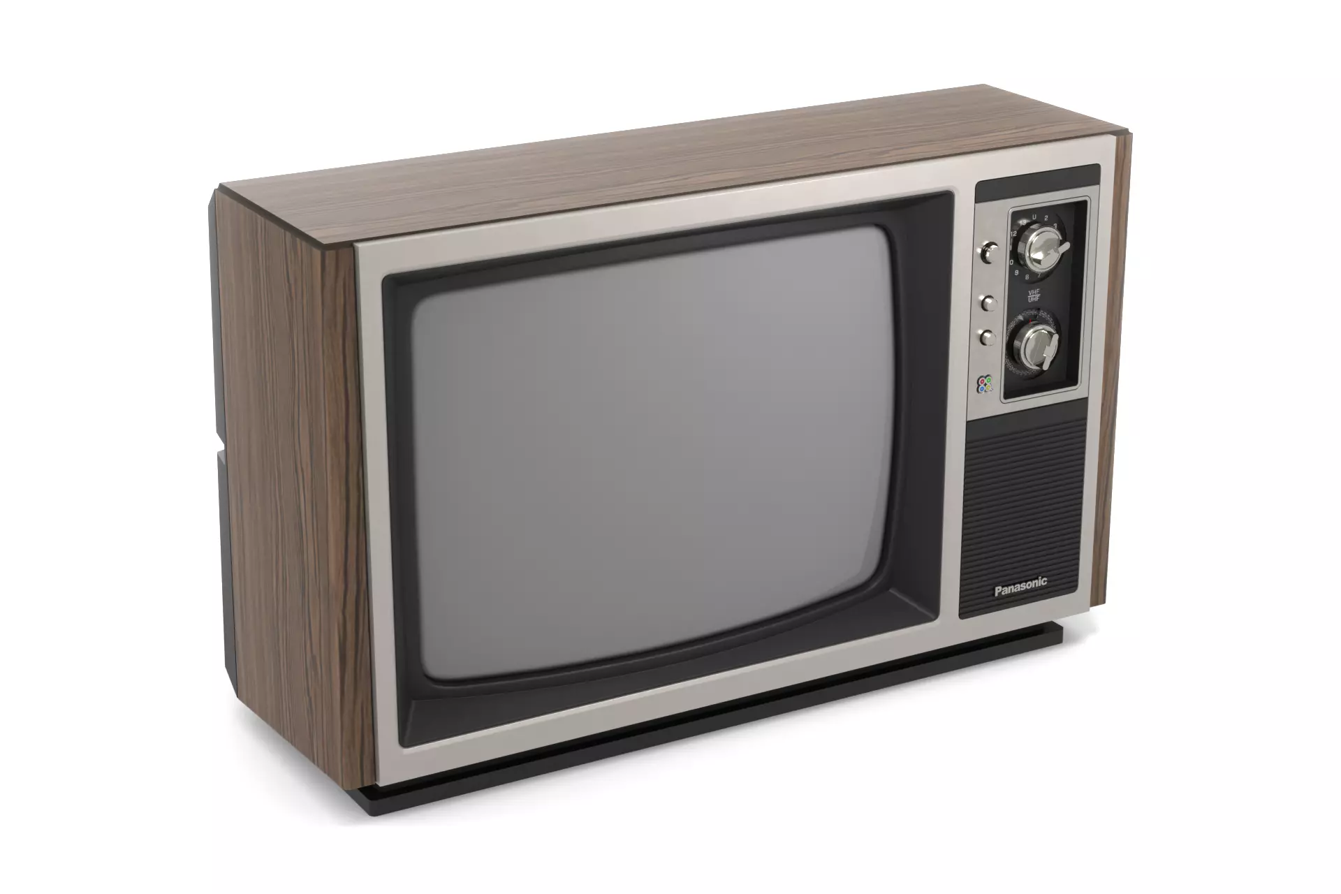 Vintage TV 3D model_0