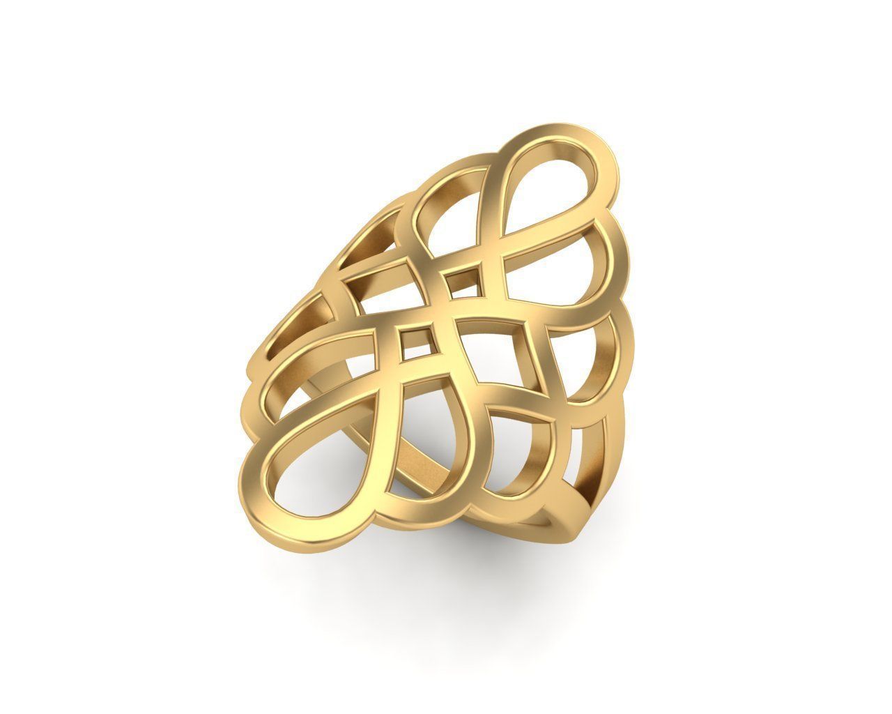 Geometric Ring 3D print model_2
