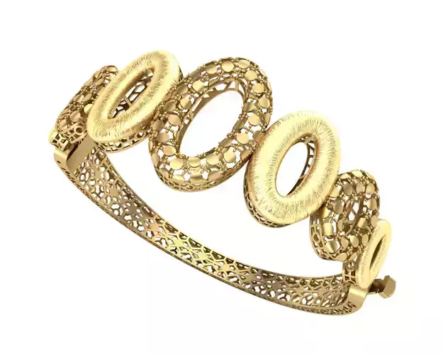 Bracelet 3 gold - plated bangle