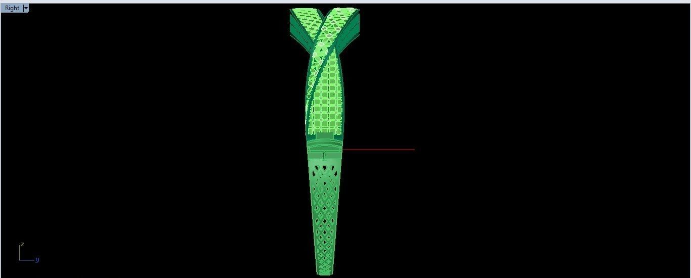 Bracelet 4 gold - plated bangle 3D print model_6