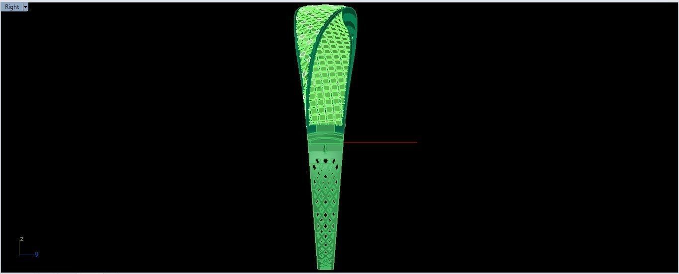 Bracelet 5 gold plated bangle 3D print model_3