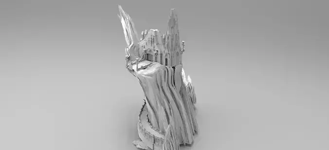 Lizard Man Mining colony Mountain Kitbash 