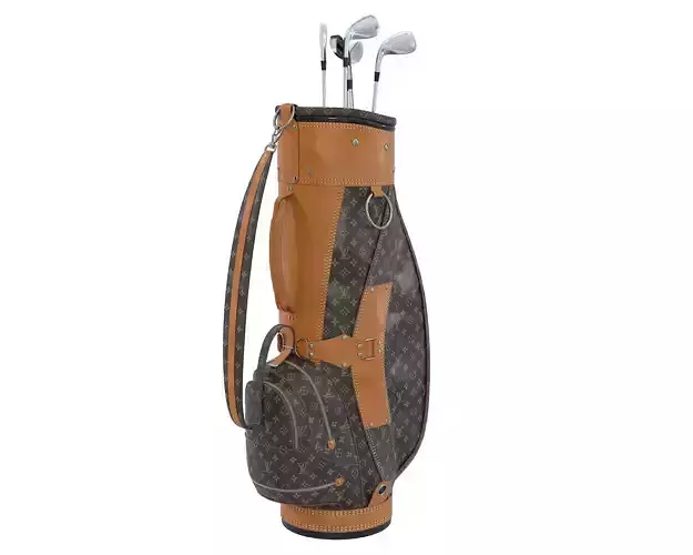 Vintage Louis Vuitton Monogram LV Golf Bag with Clubs