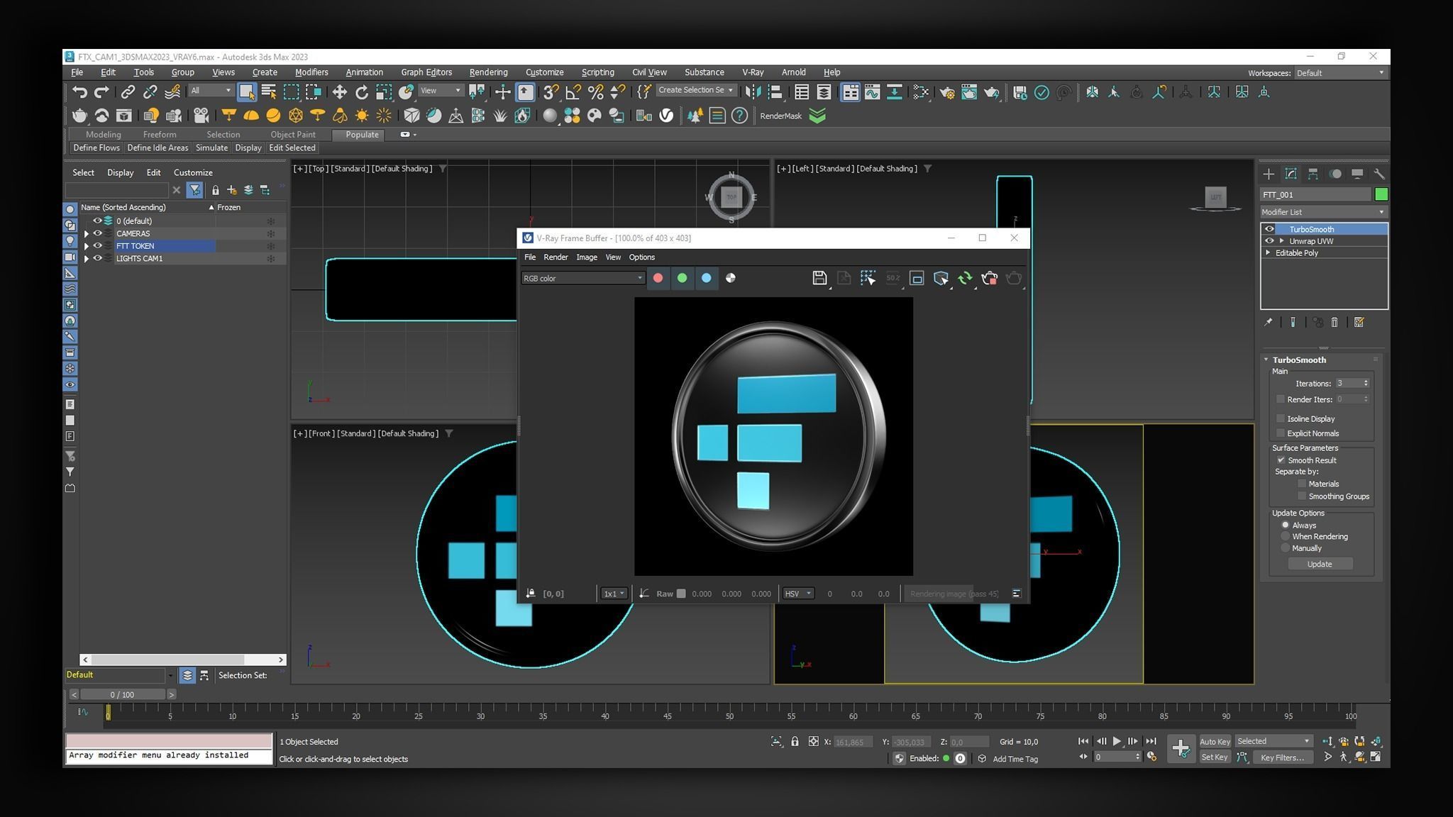 FTT Token 3D model_9