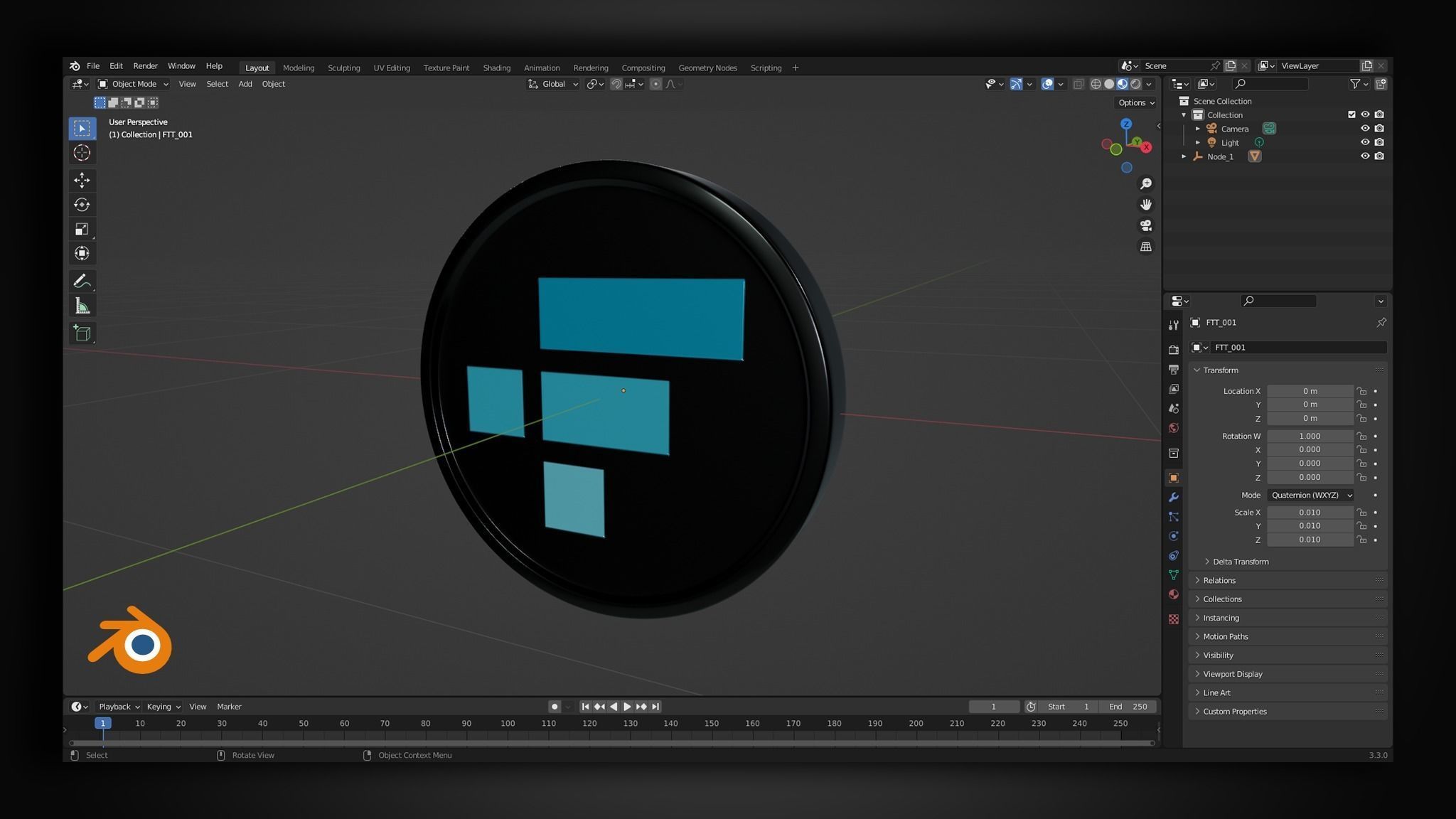 FTT Token 3D model_10